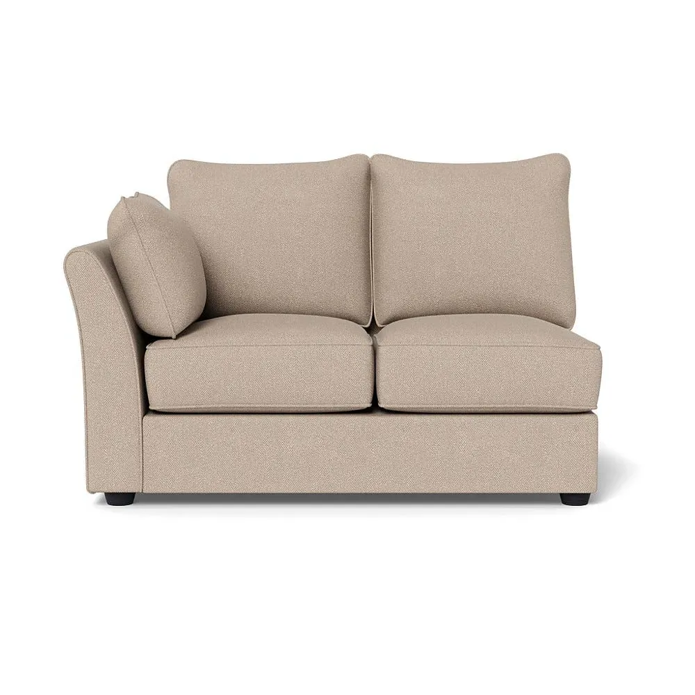 2-Seater Sofa Unit RHF - Pearl, Boucle Tweed