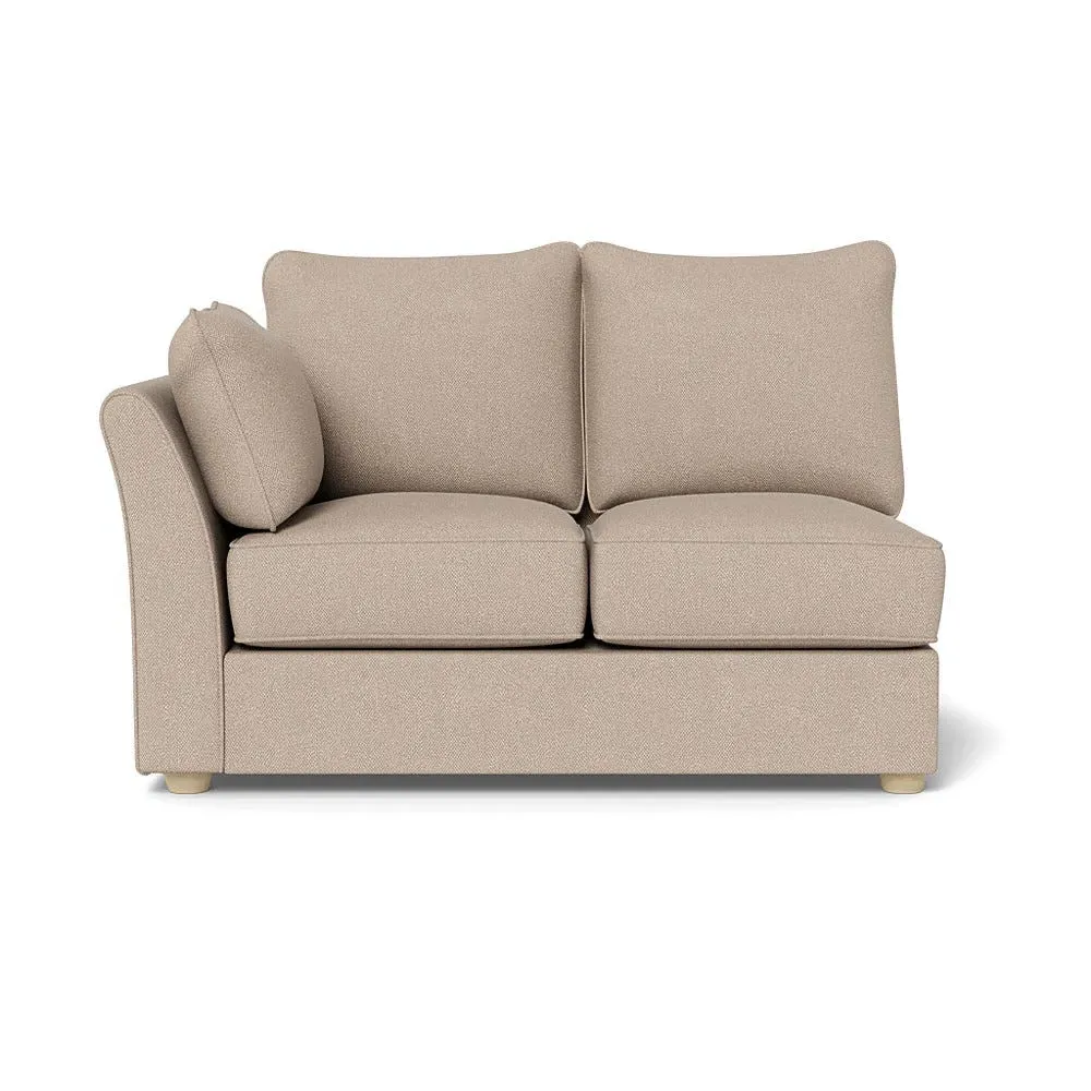 2-Seater Sofa Unit RHF - Pearl, Boucle Tweed