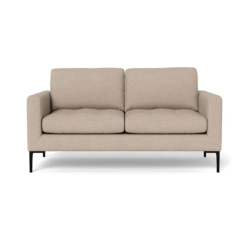 2-Seater Sofa with Black Legs - Pearl, Boucle