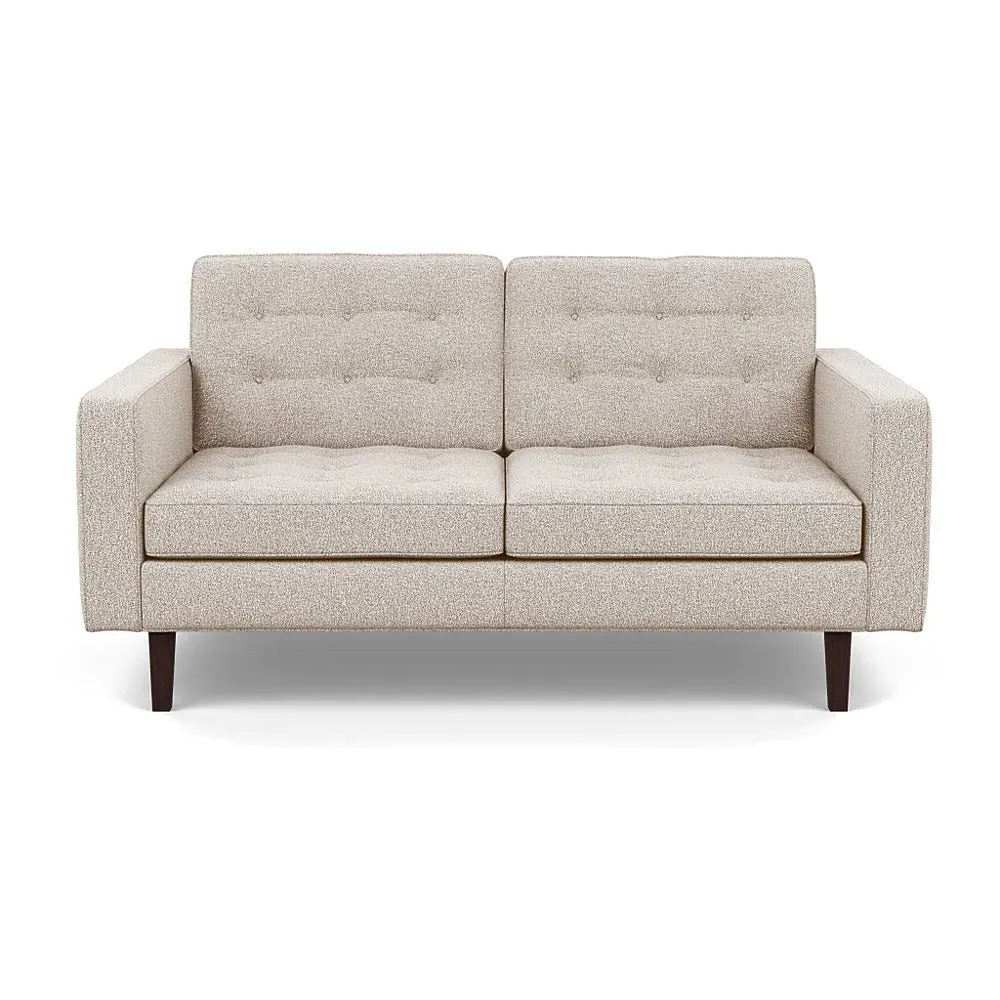 2-Seater Sofa with Loop Design - Cream, Boucle image
