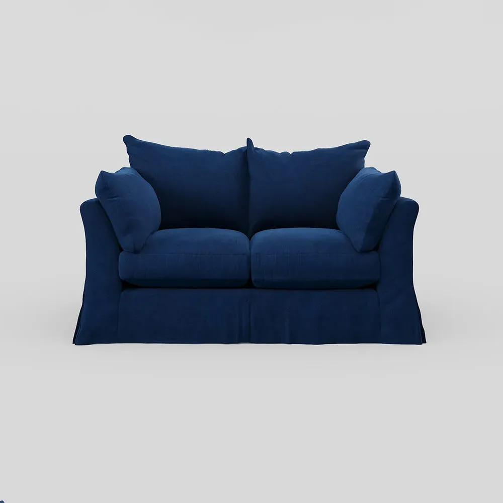 2-Seater Sofa with Loose Cover - Midnight, Velvet