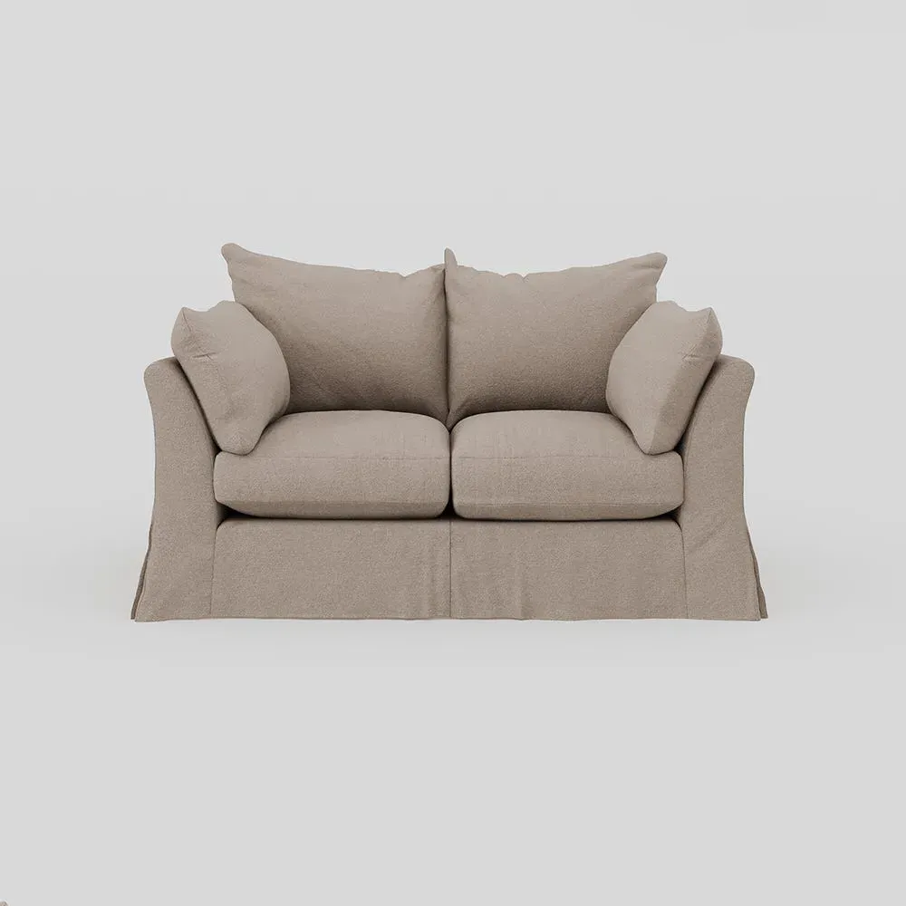 2-Seater Sofa with Loose Cover - Natural, Linen
