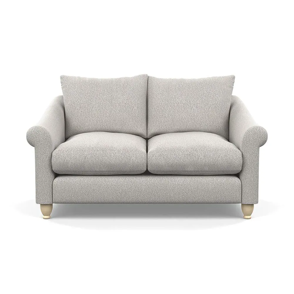 2-Seater Sofa with Natural Feet - Ecru, Boucle