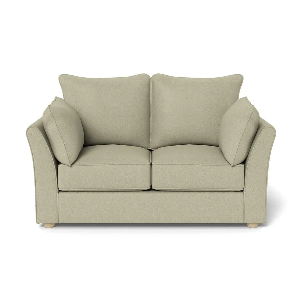 2-Seater Sofa with Natural Feet - Natural, Cotton