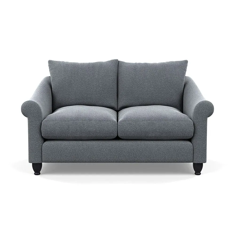2-Seater Sofa with Steel Feet - Grey, Boucle