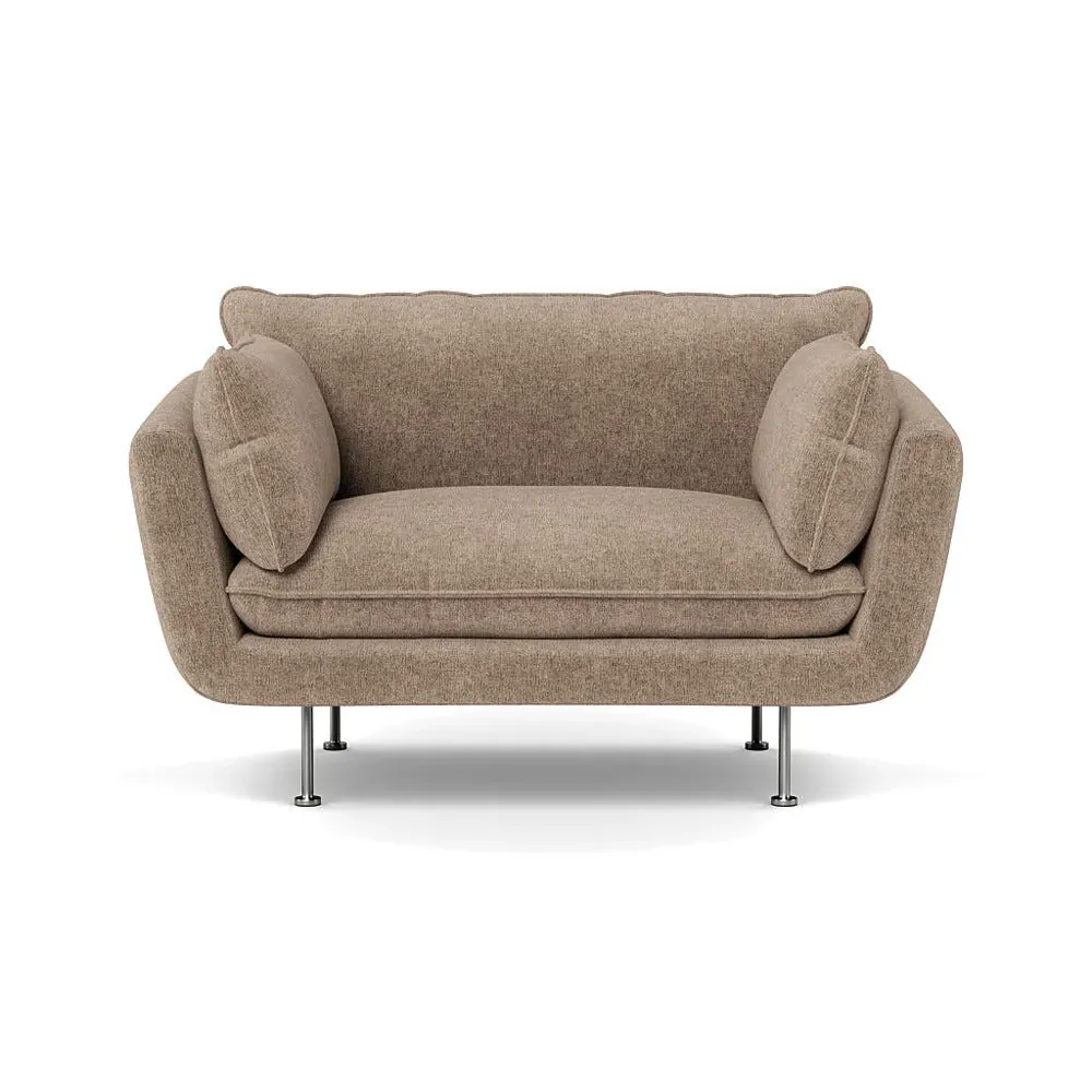 2-Seater Sofa with Steel Feet - Natural, Boucle