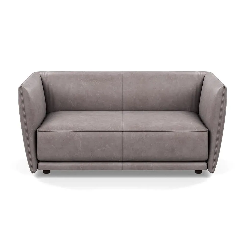 2-Seater Sofa with Walnut Feet - Grey