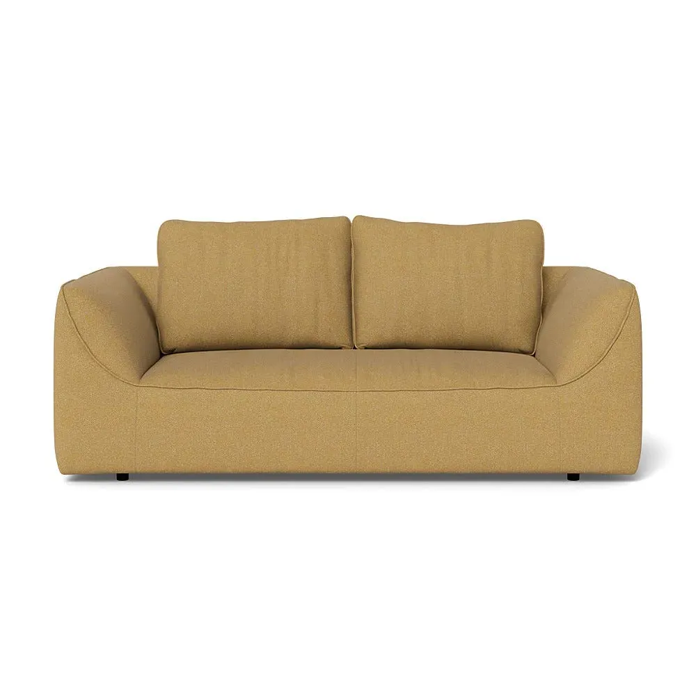 2-Seater Sofa - Yellow, Boucle Tweed