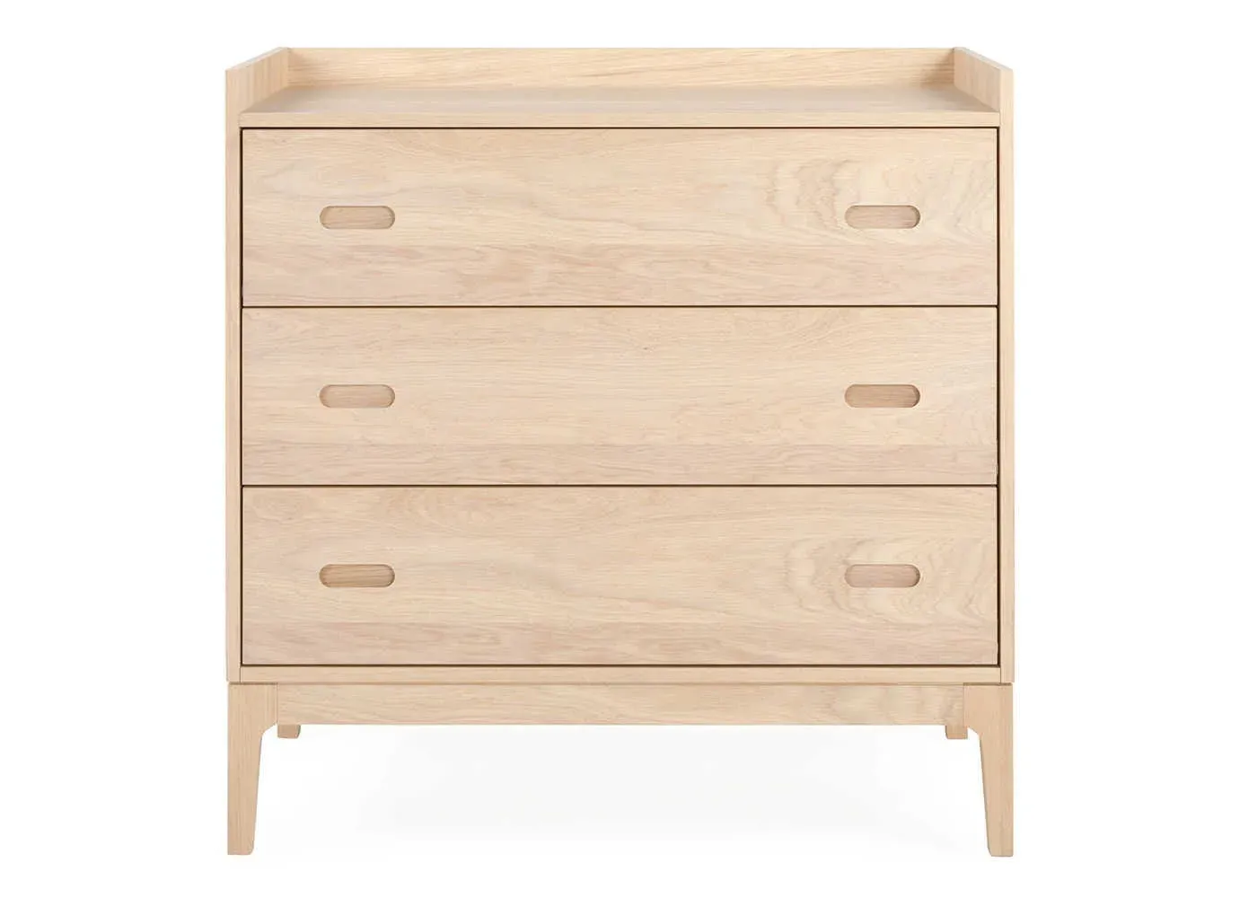 3-Drawer Chest with Handles - Light Wood, Oak image