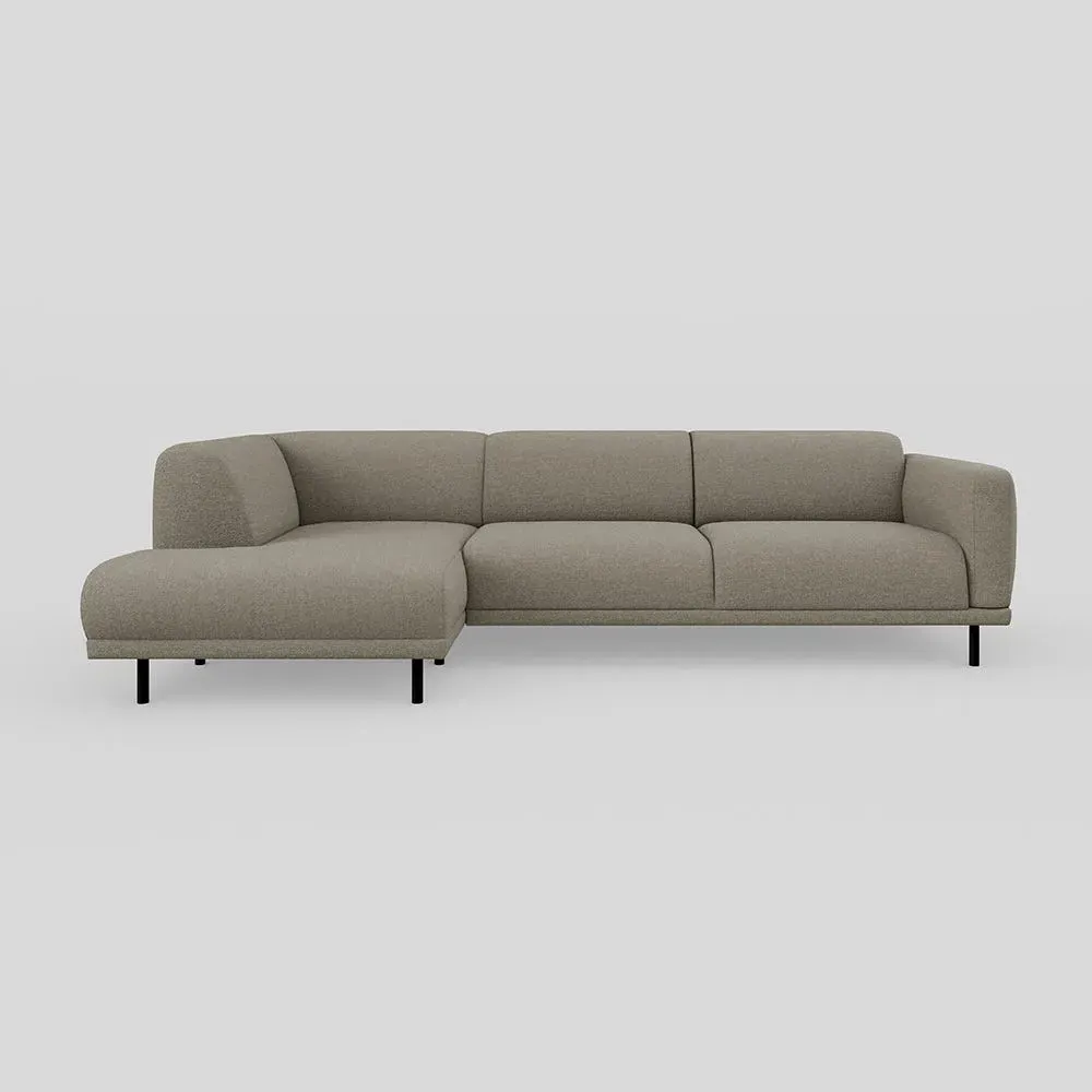 3-Seater Chaise Sofa RHF - Grey, Broadweave image