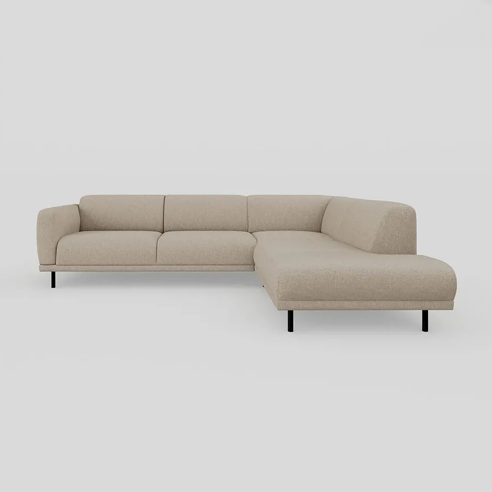 3-Seater Open End Sofa LHF - Natural, Fabric