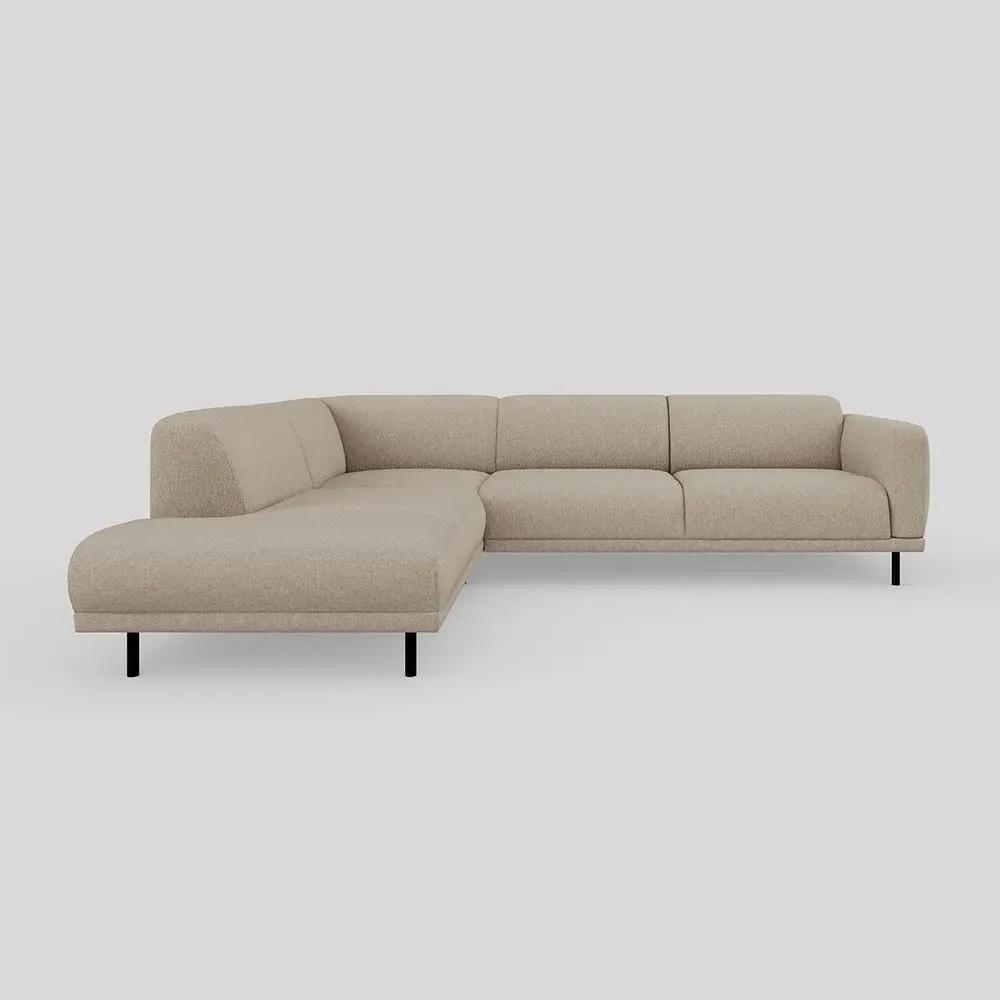 3-Seater Open End Sofa RHF - Natural, Fabric