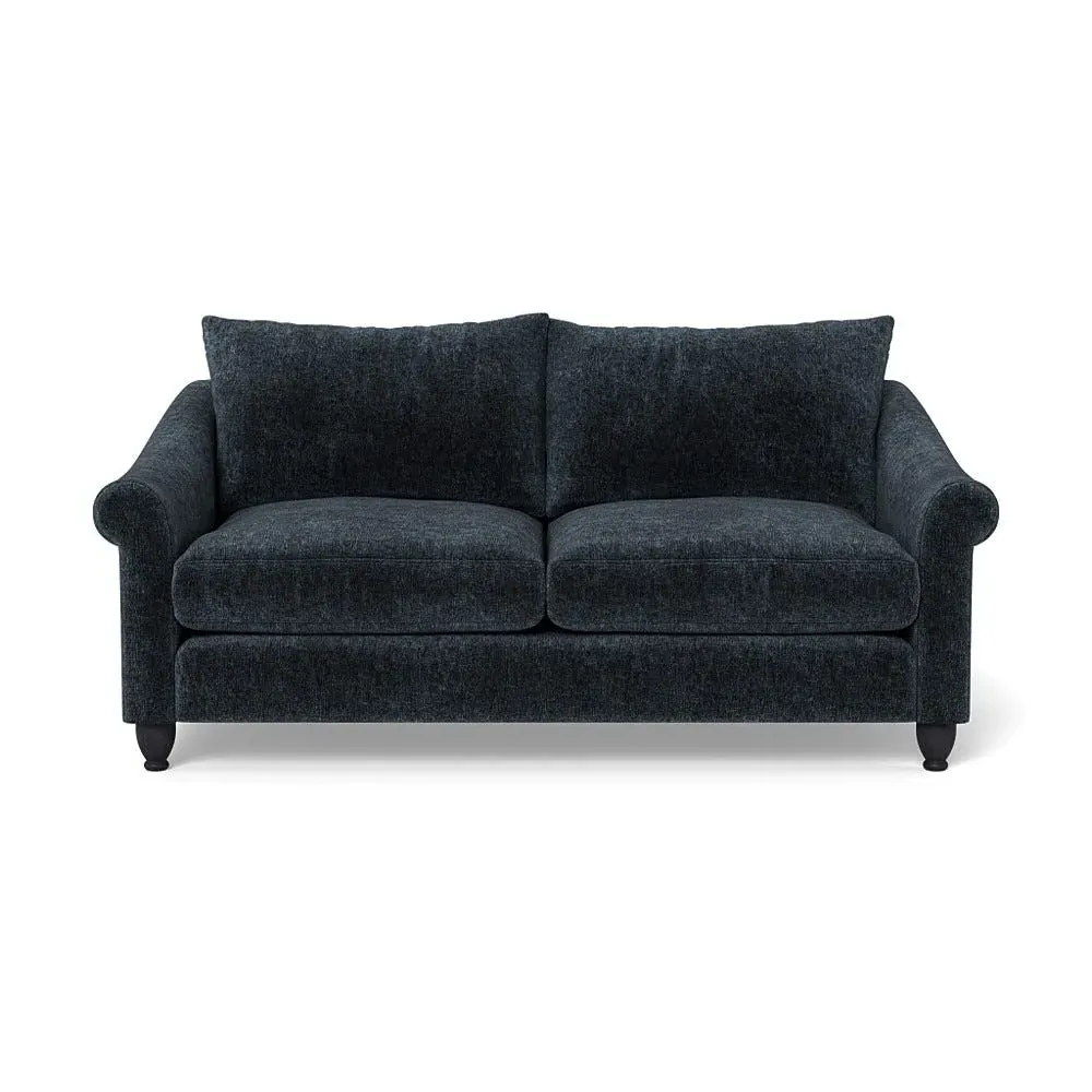 3-Seater Sofa - Blue, Boucle Velvet