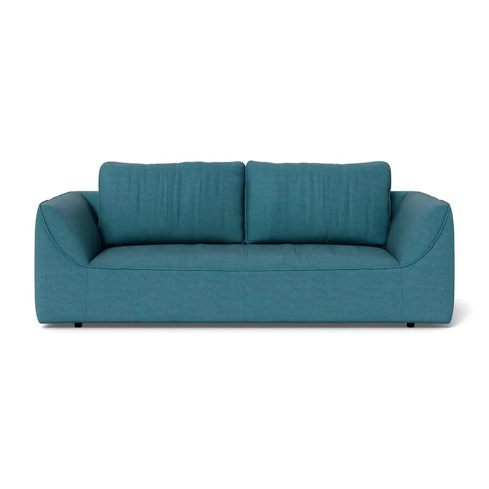 3-Seater Sofa - Blue, Brushed Cotton image