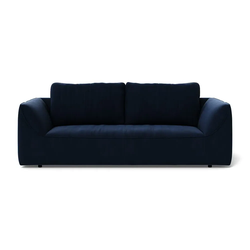 3-Seater Sofa - Blue, Velvet