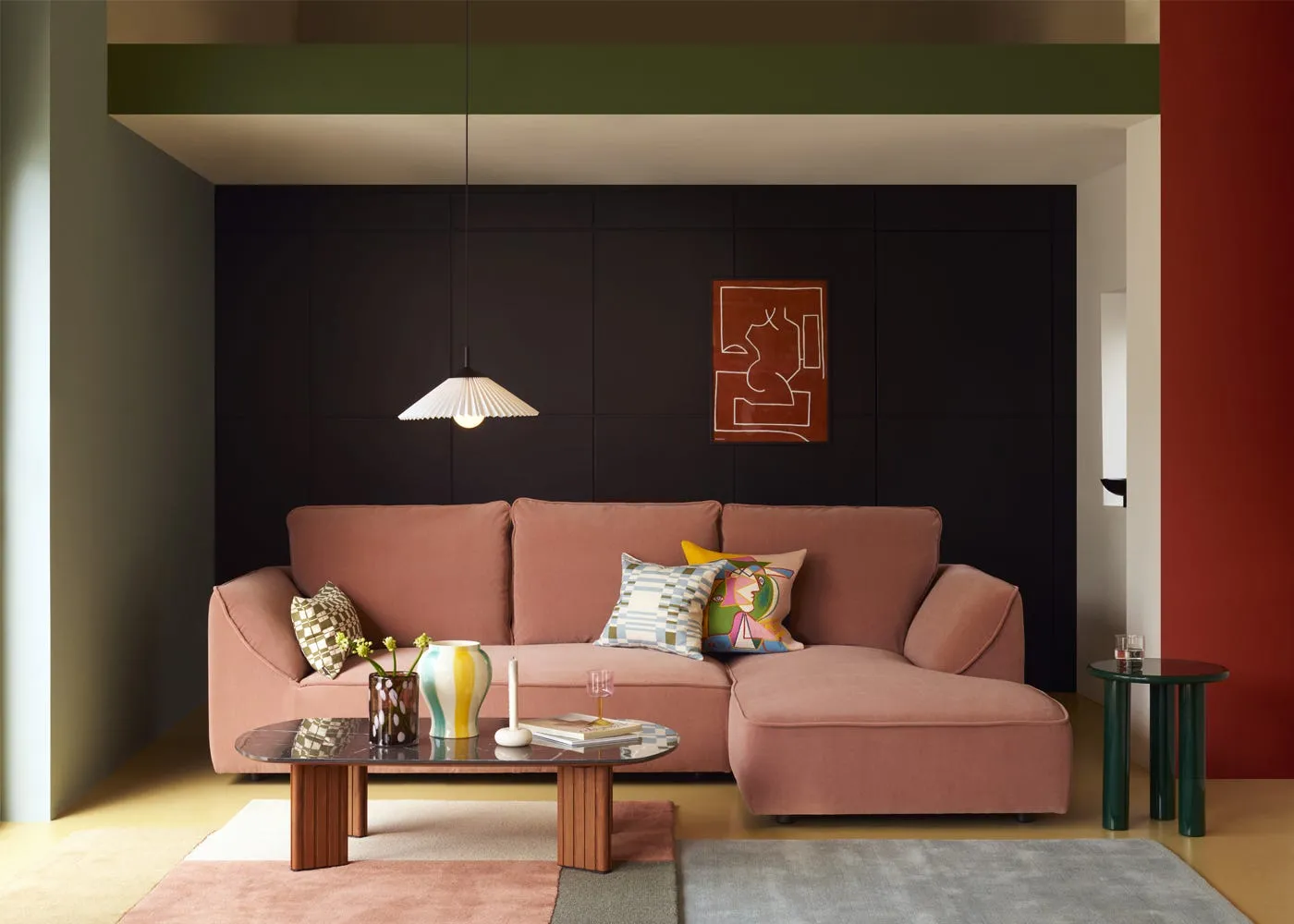 3-Seater Sofa - Blue, Velvet