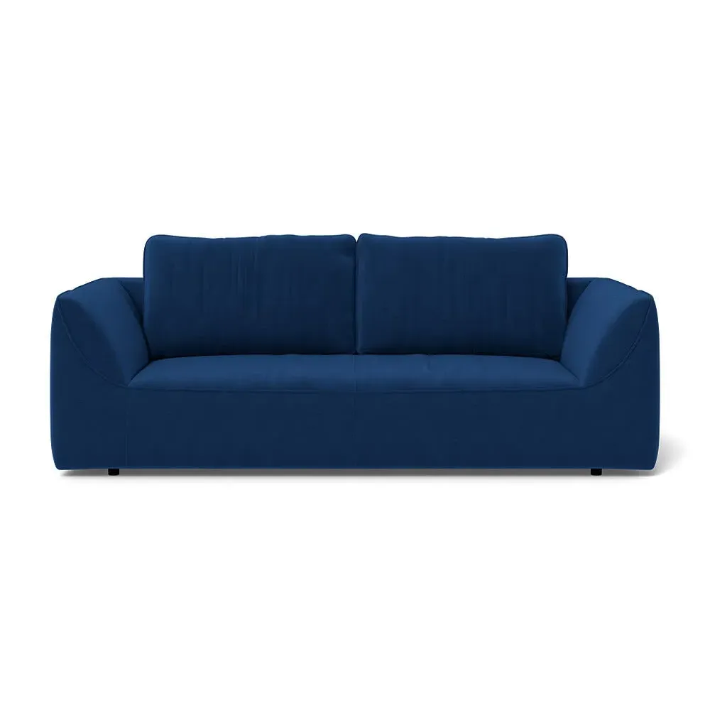 3-Seater Sofa - Blue, Velvet