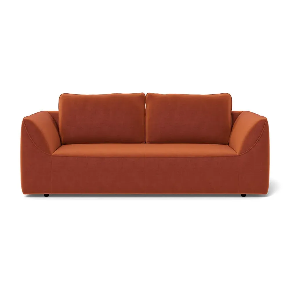 3-Seater Sofa - Brown, Cotton Velvet