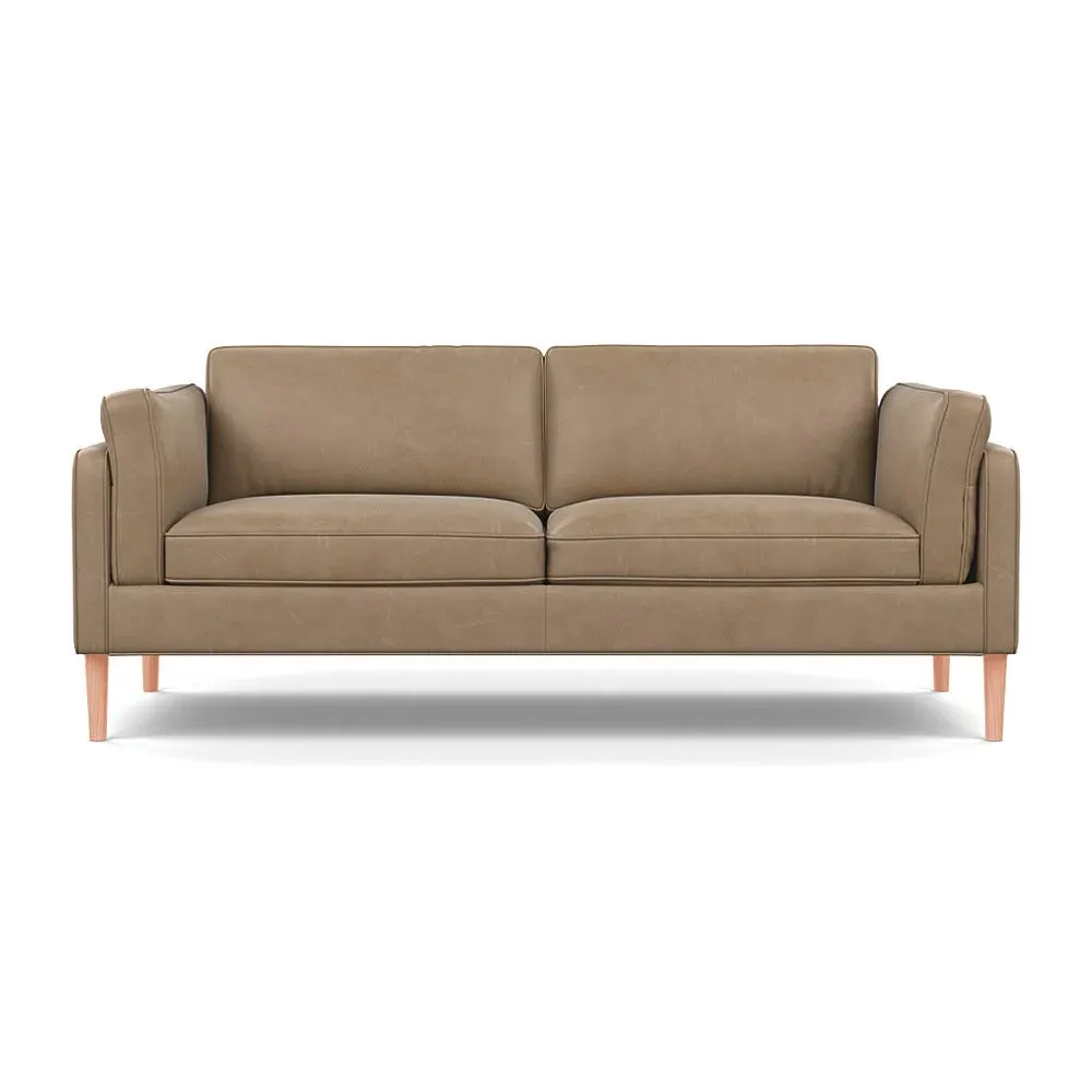 3-Seater Sofa - Cream, Heritage Leather