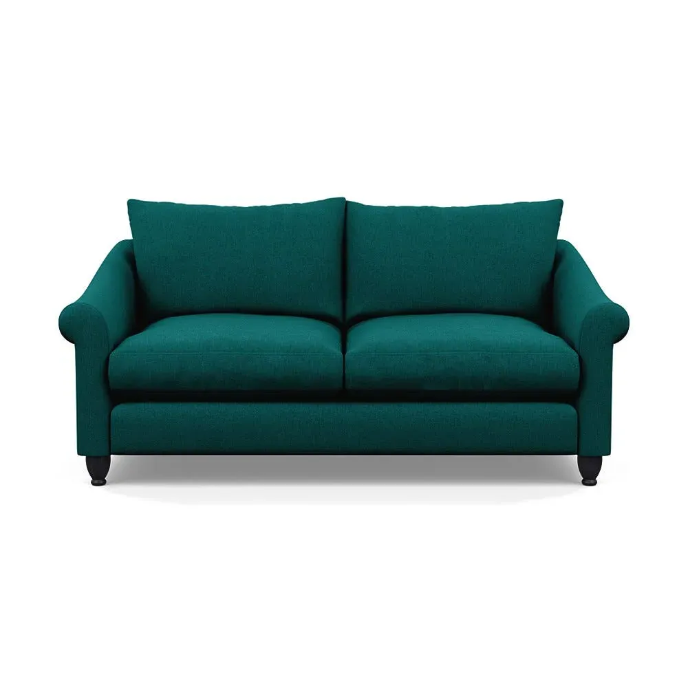 3-Seater Sofa - Green, Brushed Cotton