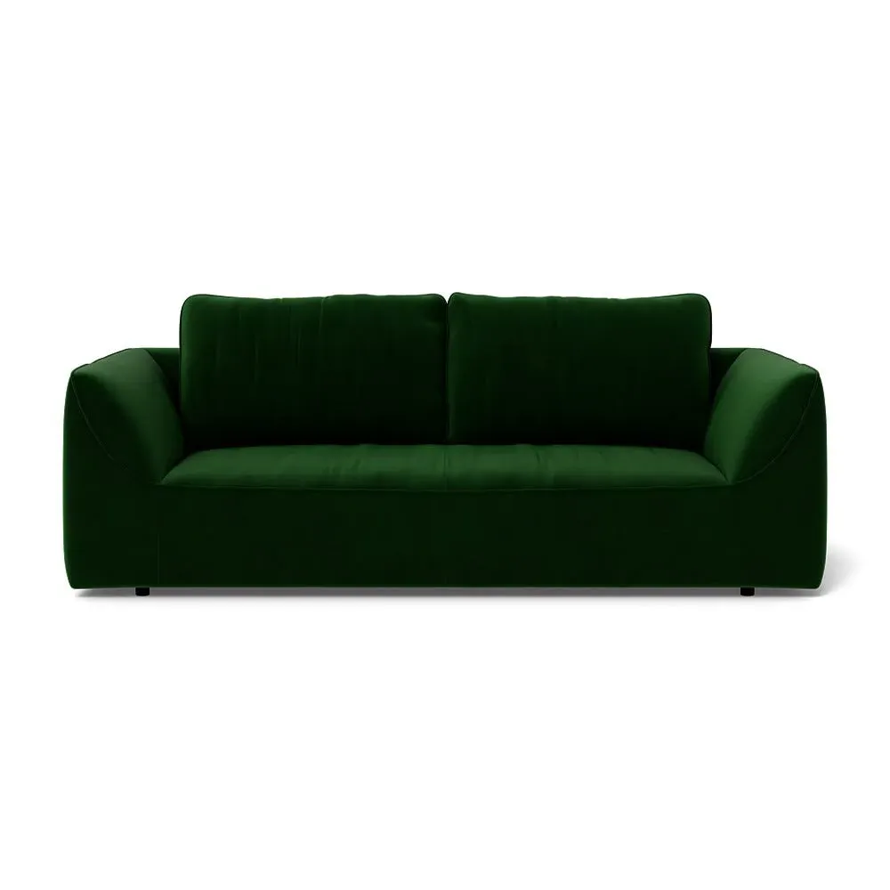 3-Seater Sofa - Green, Velvet