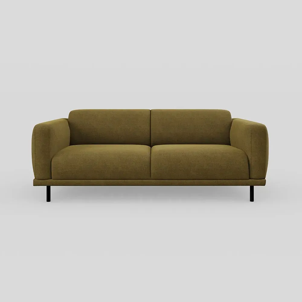 3-Seater Sofa - Green, Velvet