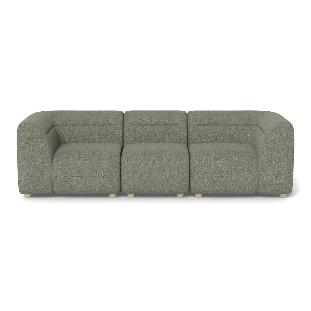 3-Seater Sofa - Grey, Boucle Tweed