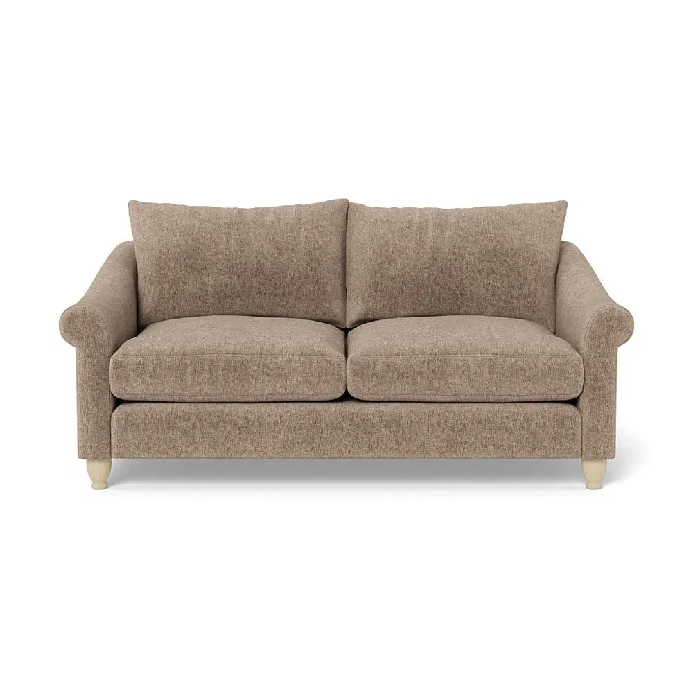 3-Seater Sofa - Natural, Boucle Velvet
