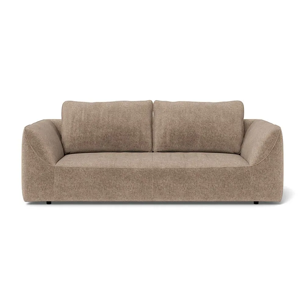 3-Seater Sofa - Natural, Boucle Velvet
