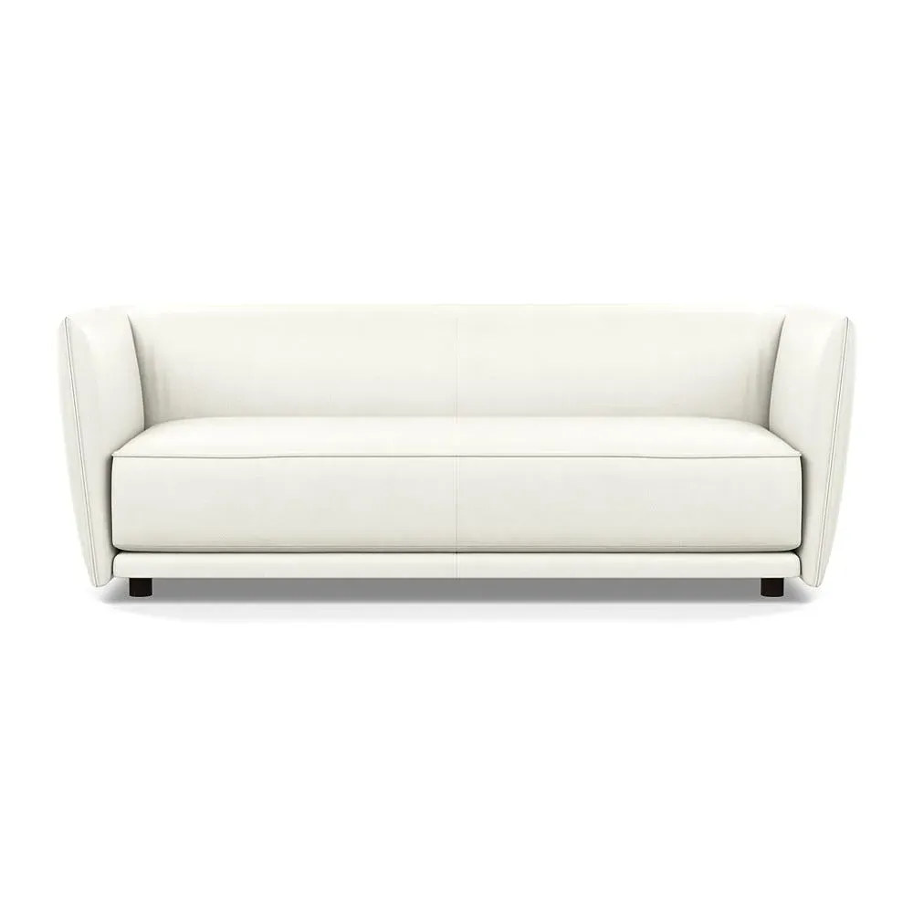 3-Seater Sofa Valley Design - White, Fabric