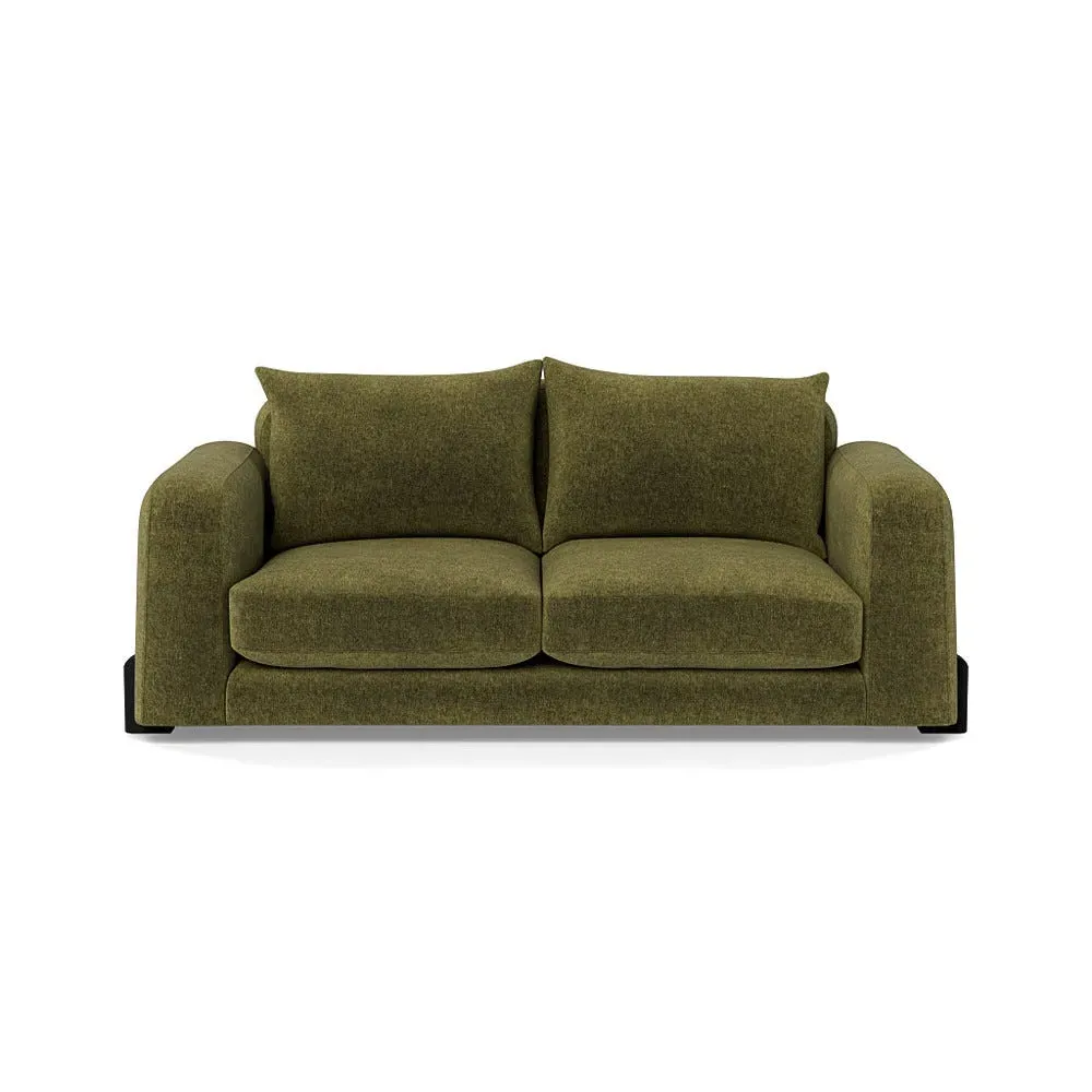 3-Seater Sofa with Beech Feet - Green, Boucle