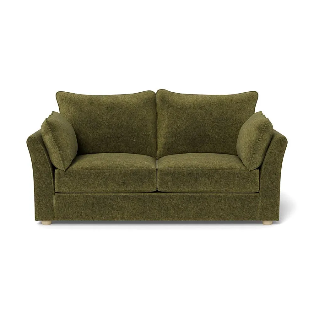 3-Seater Sofa with Beech Feet - Green, Velvet