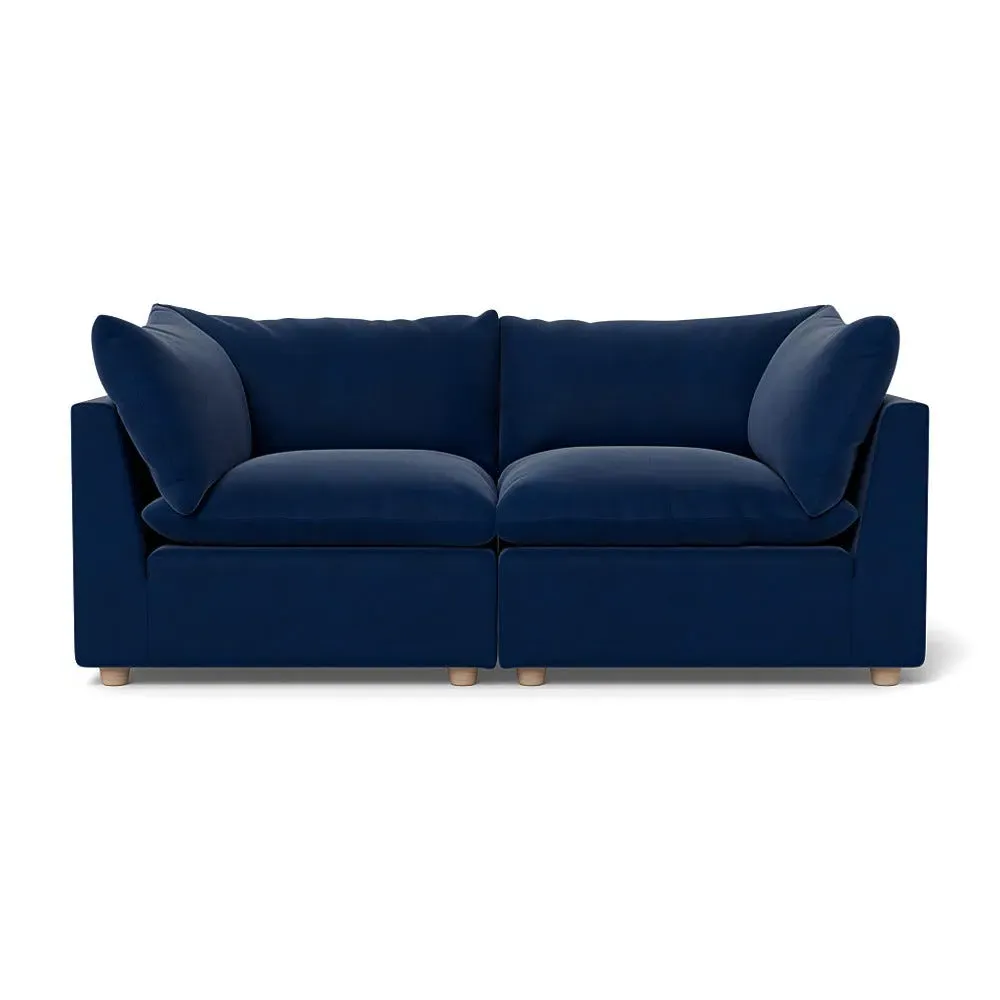 3-Seater Sofa with Beech Feet - Midnight, Velvet