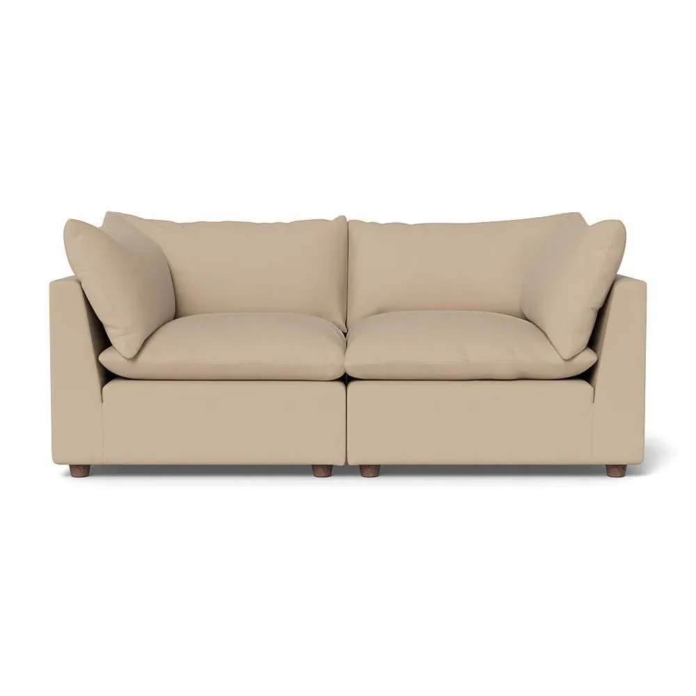3-Seater Sofa with Beech Feet - Petrol, Velvet