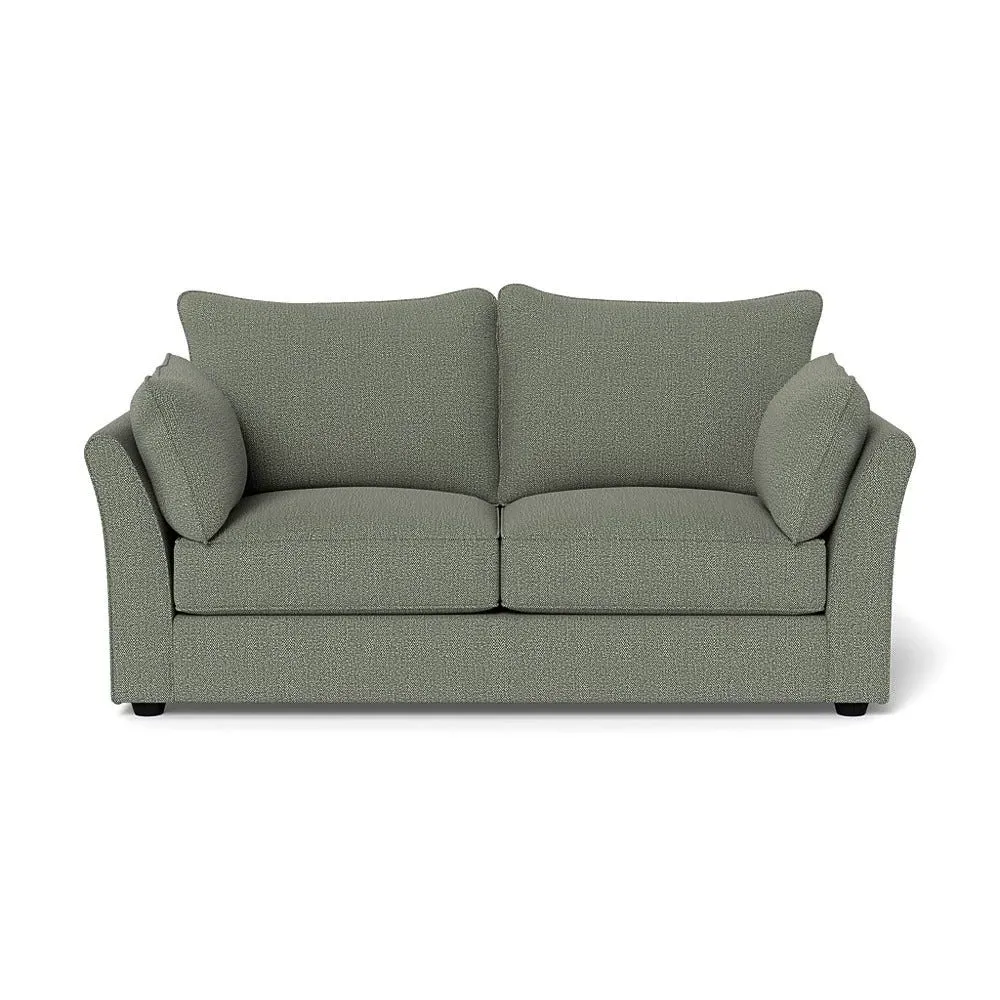 3-Seater Sofa with Black Feet - Grey, Boucle