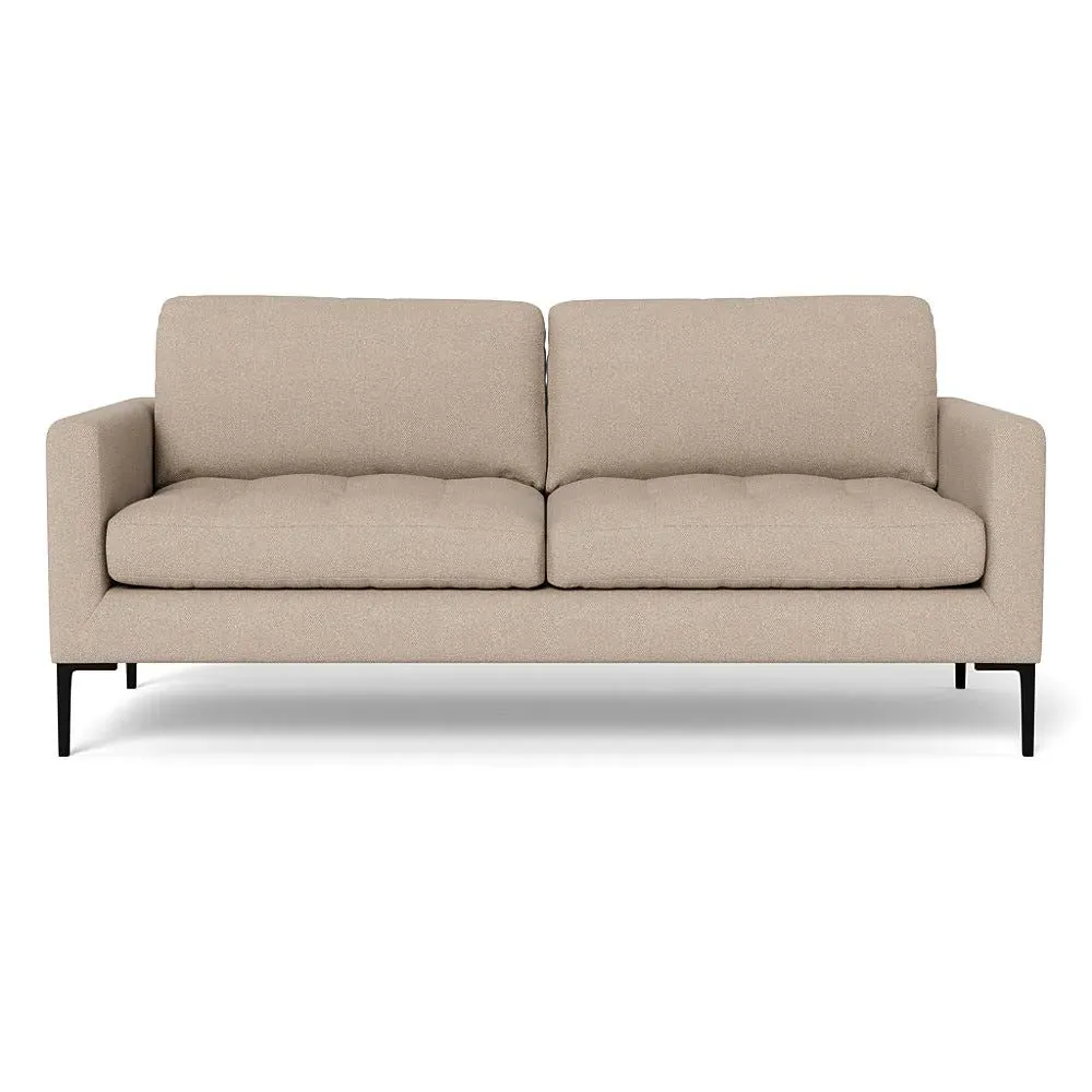 3-Seater Sofa with Black Legs - Pearl, Boucle