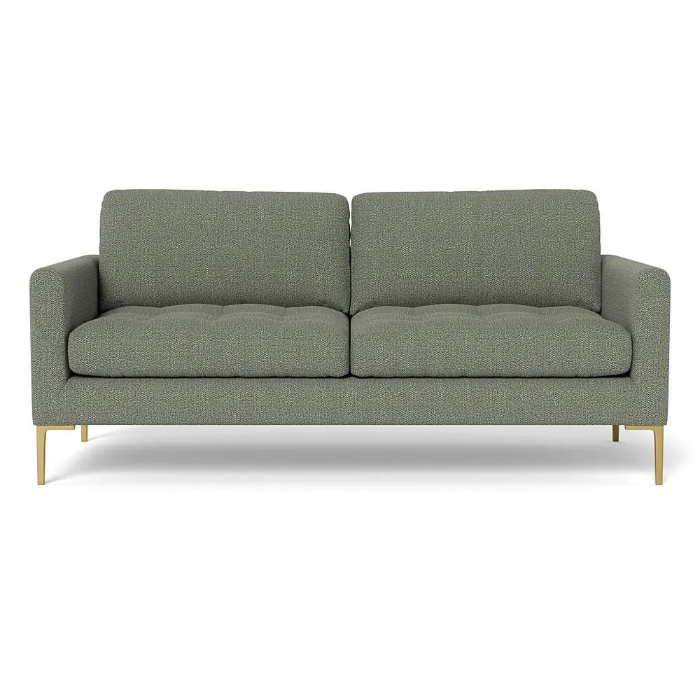 3-Seater Sofa with Brass Legs - Lapis, Boucle