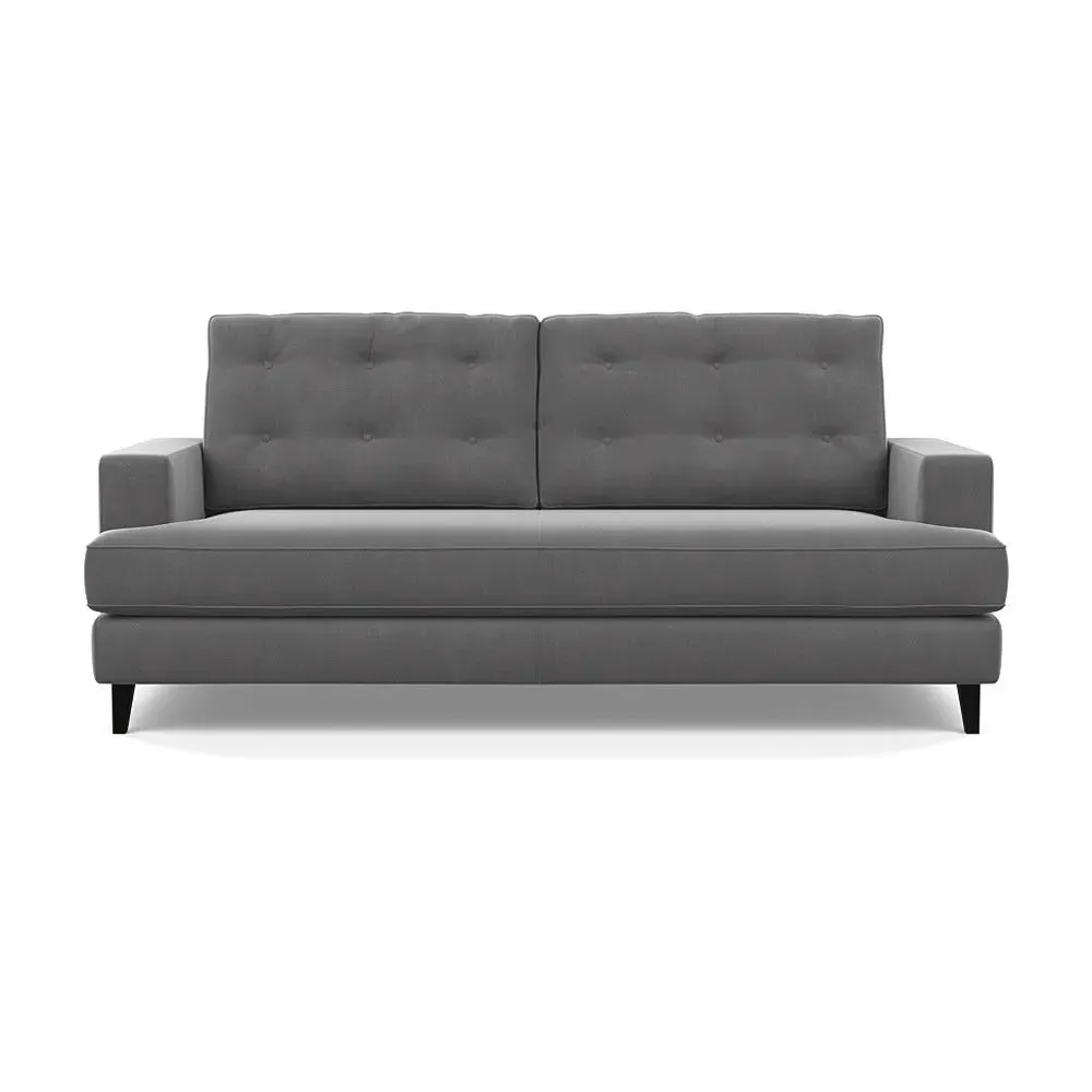 3-Seater Sofa with Button Cushions - Green, Boucle