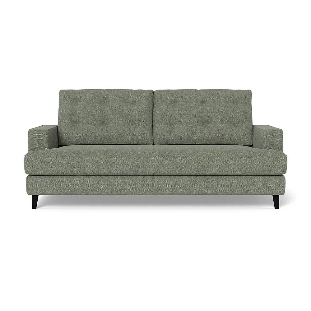 3-Seater Sofa with Button Cushions - Grey, Boucle image