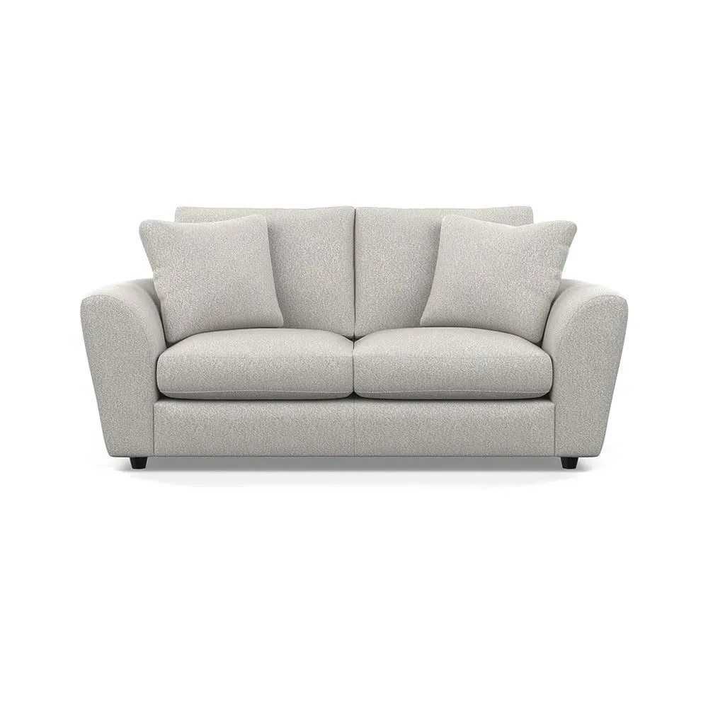 3-Seater Sofa with Curved Arms - Grey, Boucle