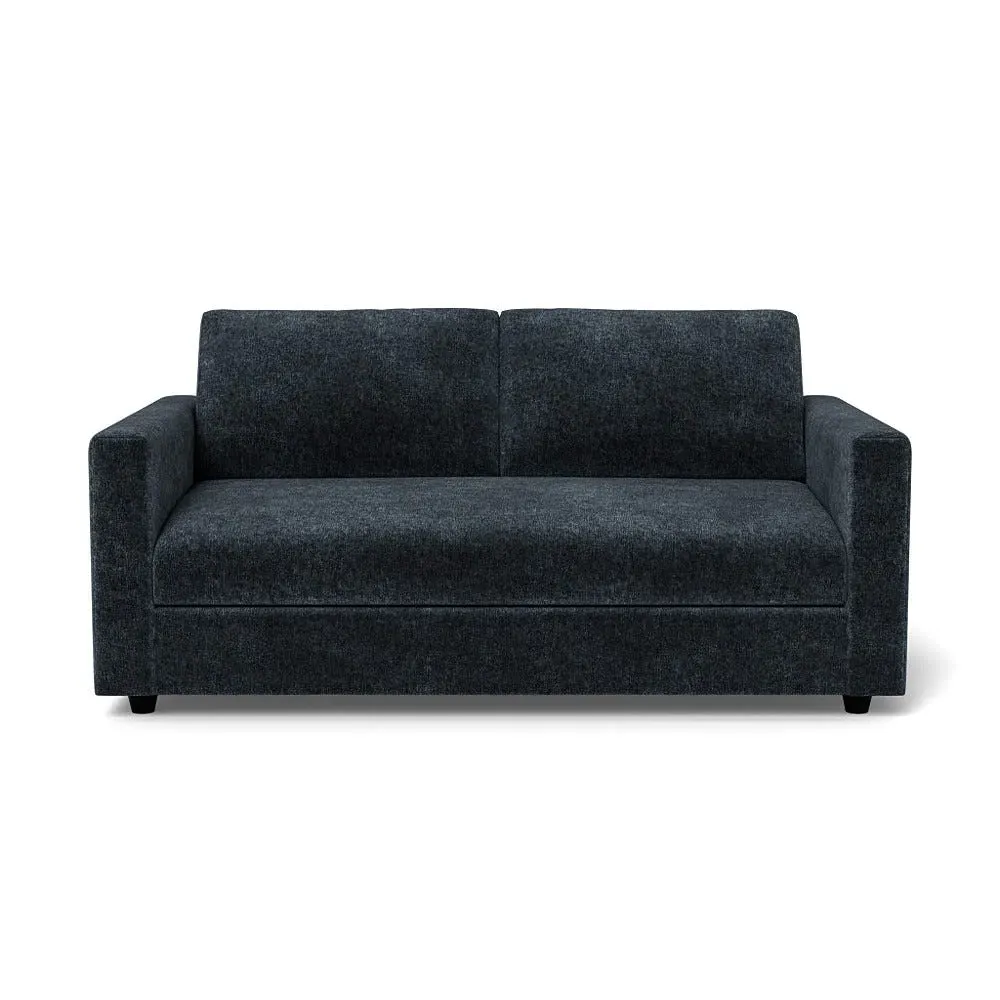 3-Seater Sofa with Deep Cushions - Blue, Velvet