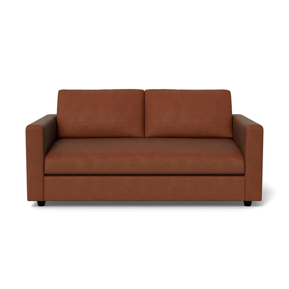 3-Seater Sofa with Deep Cushions - Brown, Velvet