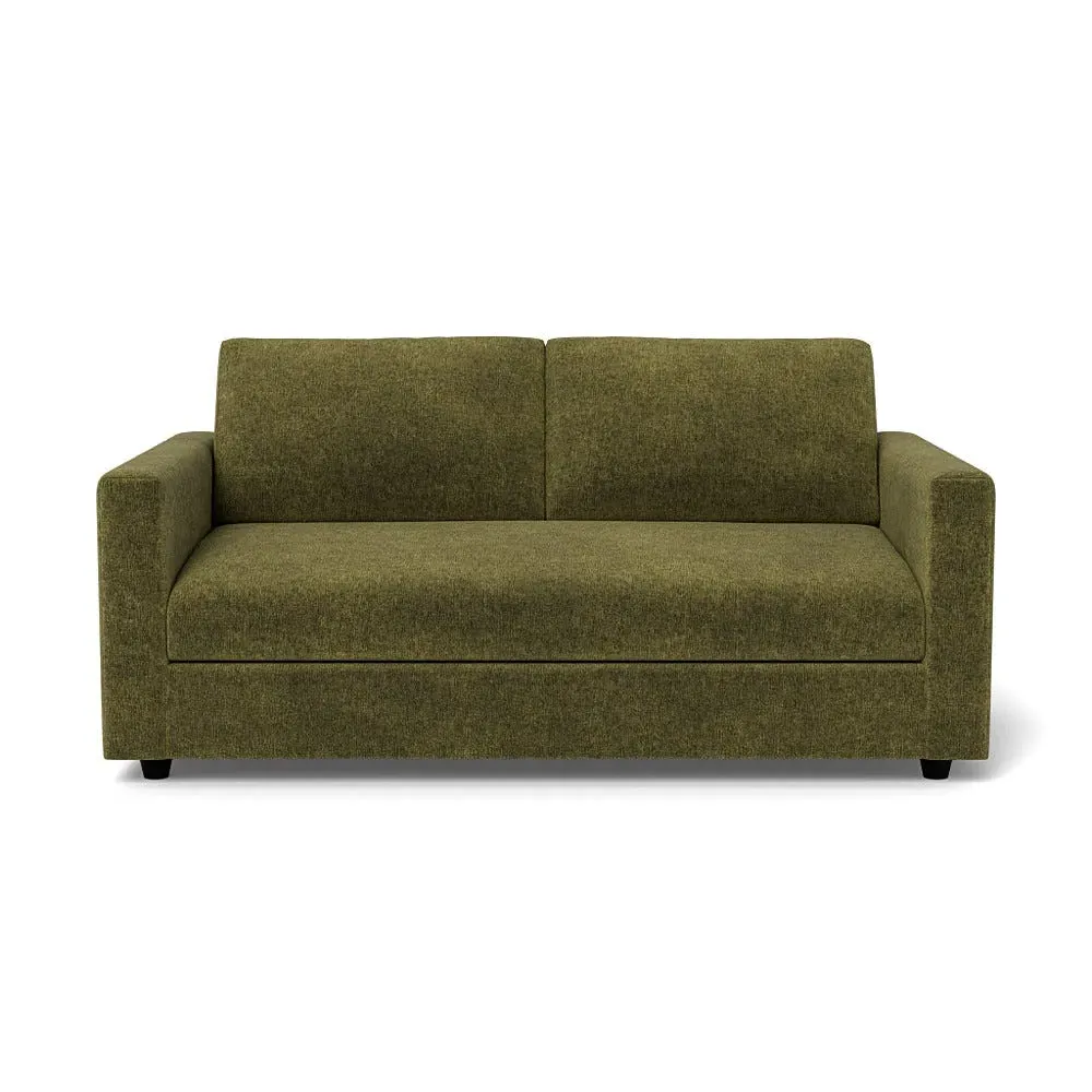3-Seater Sofa with Deep Cushions - Green, Velvet