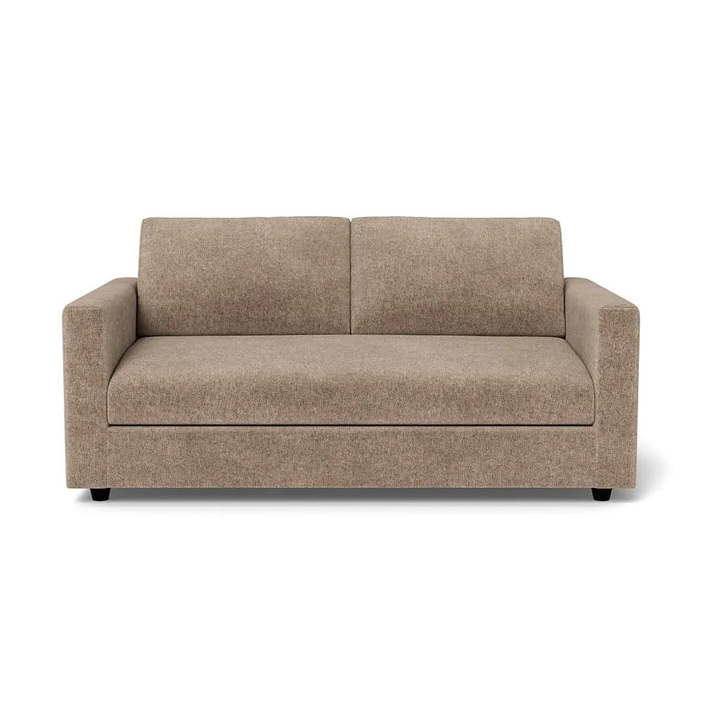 3-Seater Sofa with Deep Cushions - Natural, Velvet