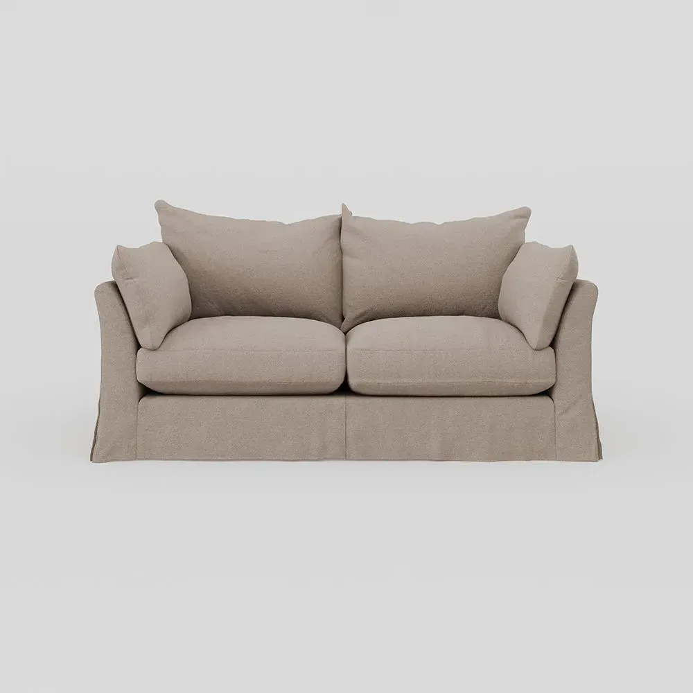 3-Seater Sofa with Loose Cover - Natural, Linen