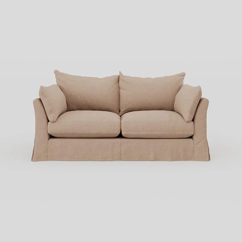 3-Seater Sofa with Loose Cover - Pink, Linen