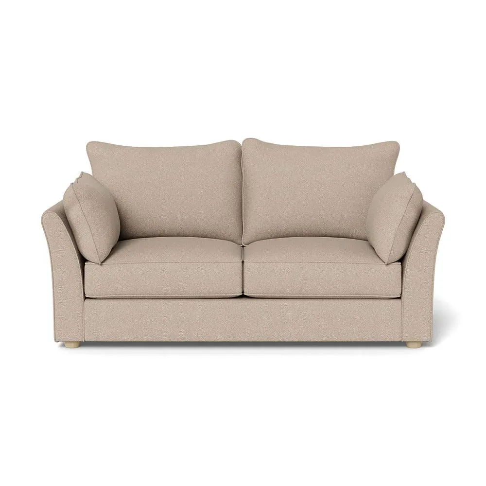 3-Seater Sofa with Natural Feet - Pearl, Boucle