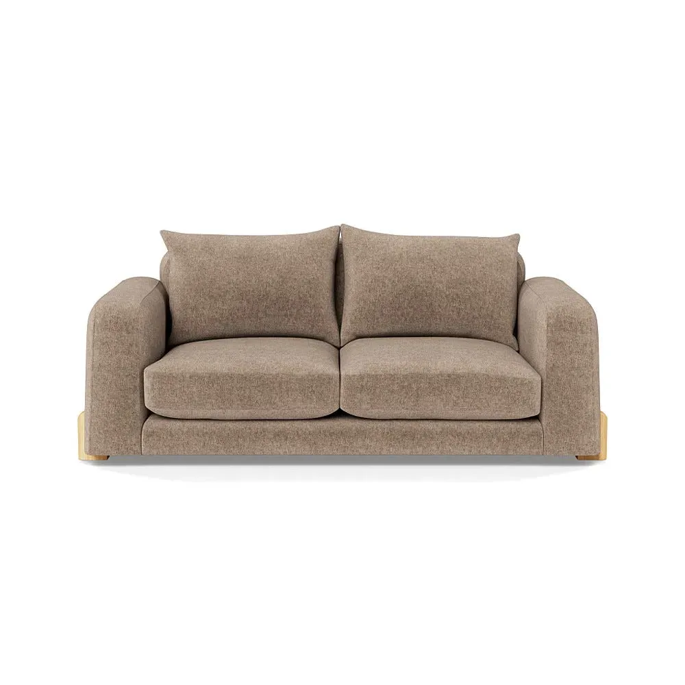 3-Seater Sofa with Oak Feet - Natural, Boucle