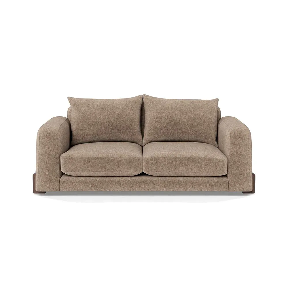 3-Seater Sofa with Oak Feet - Natural, Boucle