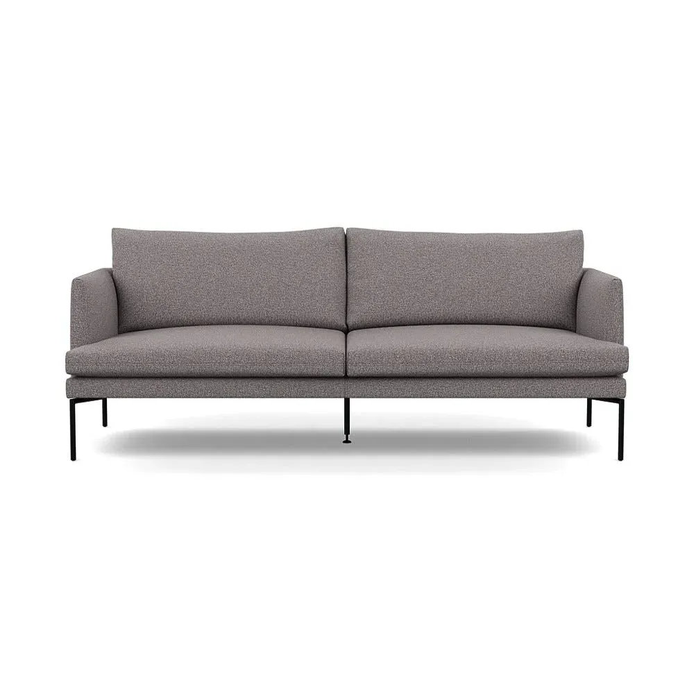 3-Seater Sofa with Pleated Detail - Grey, Boucle